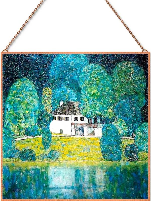 Gustav Klimt - Litzlbergkeller üvegkép, falikép