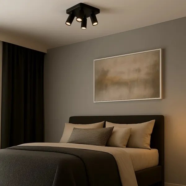 Rabalux 73084 - YORLI spotlámpa 4xGU10/7W/230V fekete