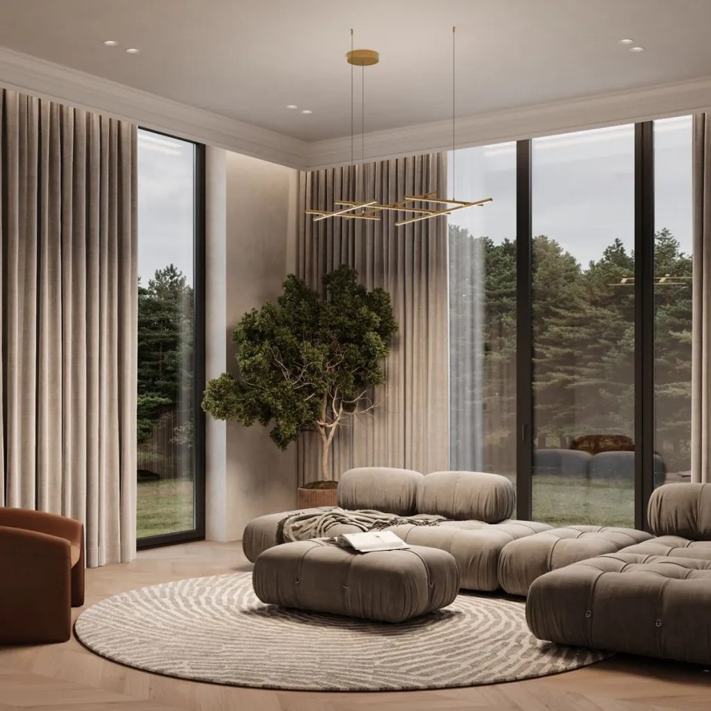 MAYTONI MOD278PL-L86G3K RADIANCE Modern Led Függesztett Lámpa Arany LED IP20