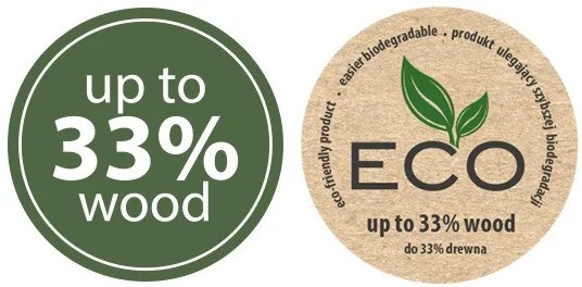 Prosperplast FURU SLIM ECO WOOD 30 cm fehér virágcserép