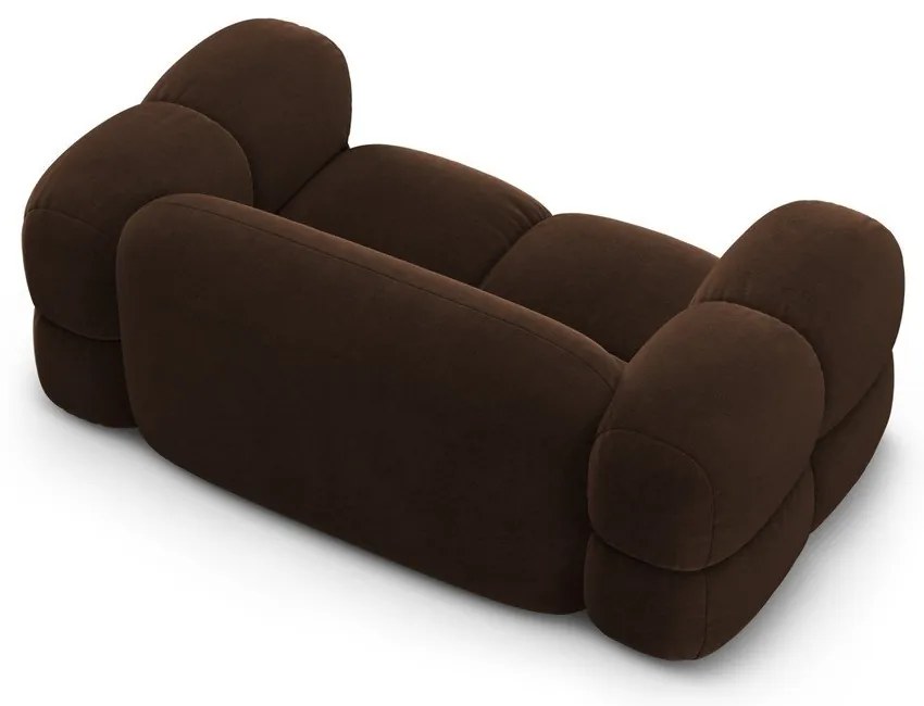 Sötétbarna bársony kanapé 180 cm Loretto – Cosmopolitan Design