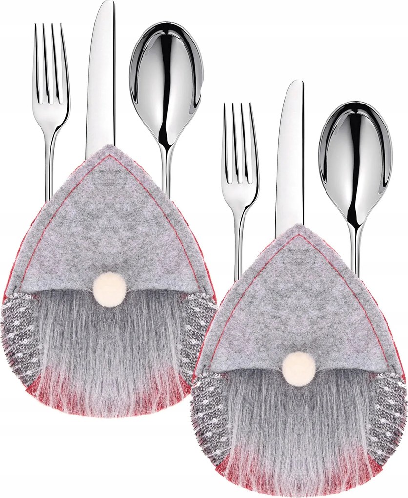 2x Evőeszköztartók Asztal Tok Karácsonyi Dekoráció