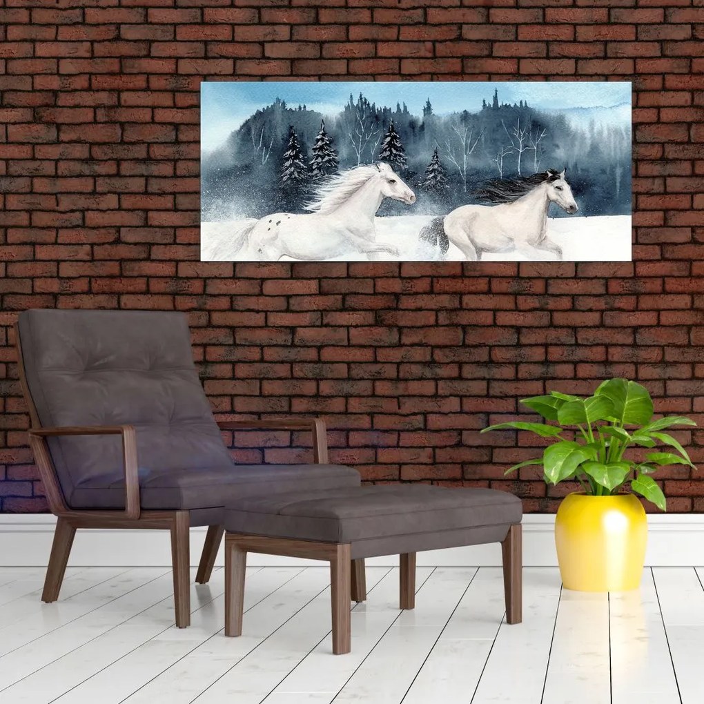 Festett lovak képe (120x50 cm)