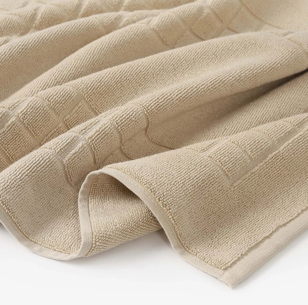 Goldea frottír fürdőszobai szőnyeg mozaika – bézsínű 50 x 70 cm