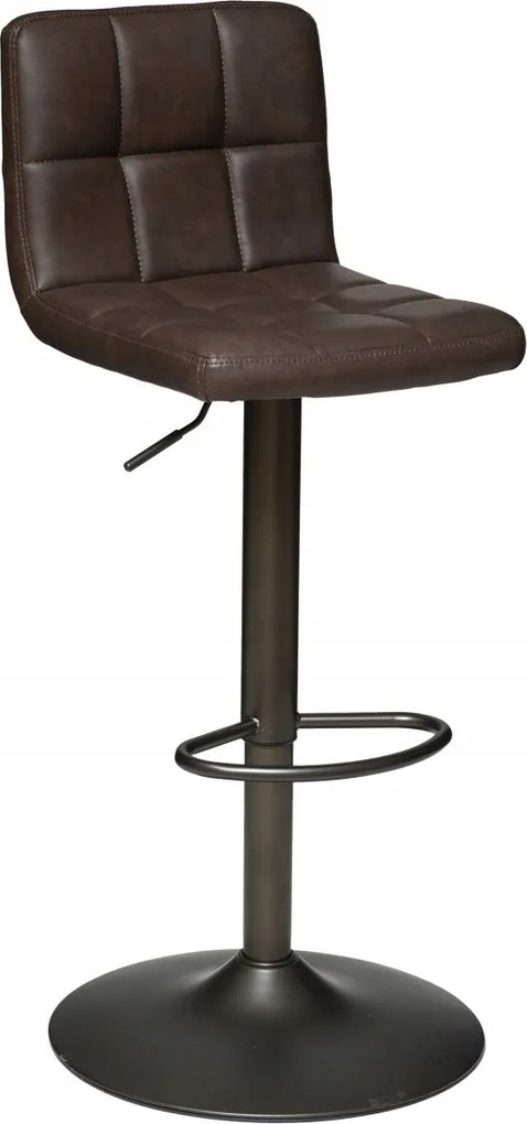 Elegáns Bőr Barna Bárszék Hoker Magas Kényelmes Étkező