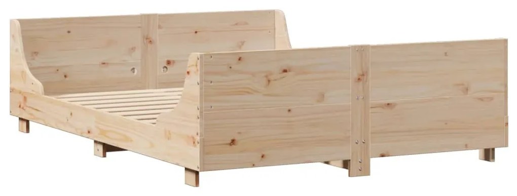 tömör fa könyvespolcos ágy matrac nélkül 120 x 200 cm