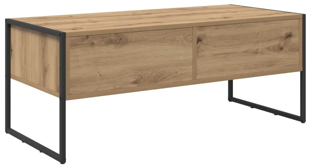 vidaXL Dohányzóasztal fiókkal Művészi tölgy 100 x 46 x 40 cm Faanyag