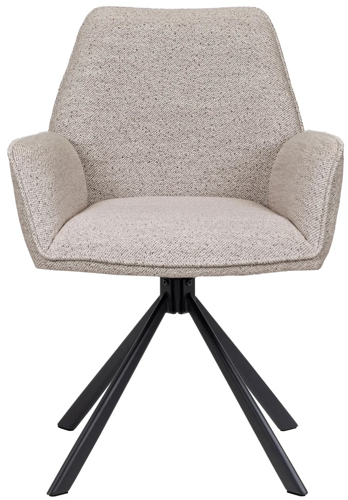 MAZZONI EXPORT YUNI Beige Latte (Monza 60 szövet) - MODERN BOUCLÉ KÁRPITOZOTT FORGÓSZÉK NAPPALIBA/ÉTKEZŐBE/LOFT IRODÁBA