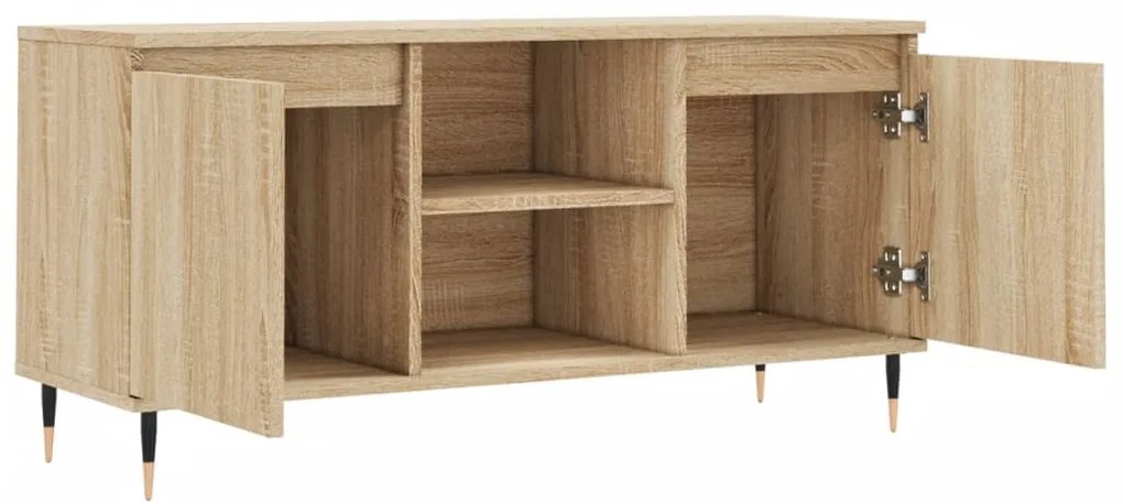 sonoma tölgyszínű szerelt fa TV-szekrény 104x35x50 cm