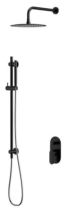 Cersanit S952-009 - CREA fekete beépíthető zuhanyszett