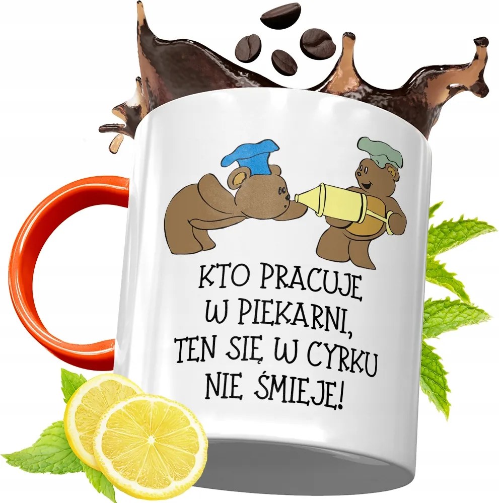 Narancssárga Bögre Péknek Ajándék fényképes nyomtatással