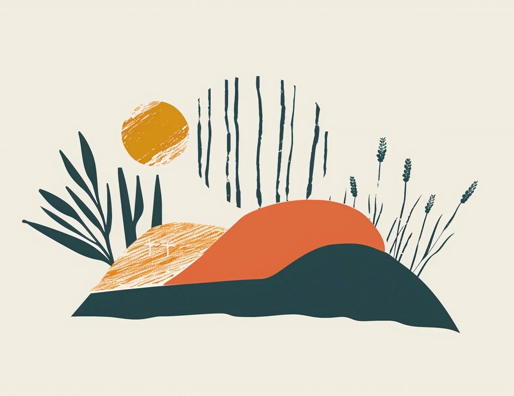 Poszter 65x50cm Este a réten