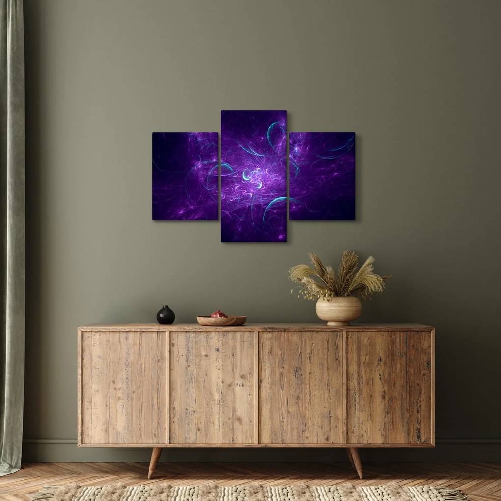 Modern kék absztrakció képe (90x60 cm)