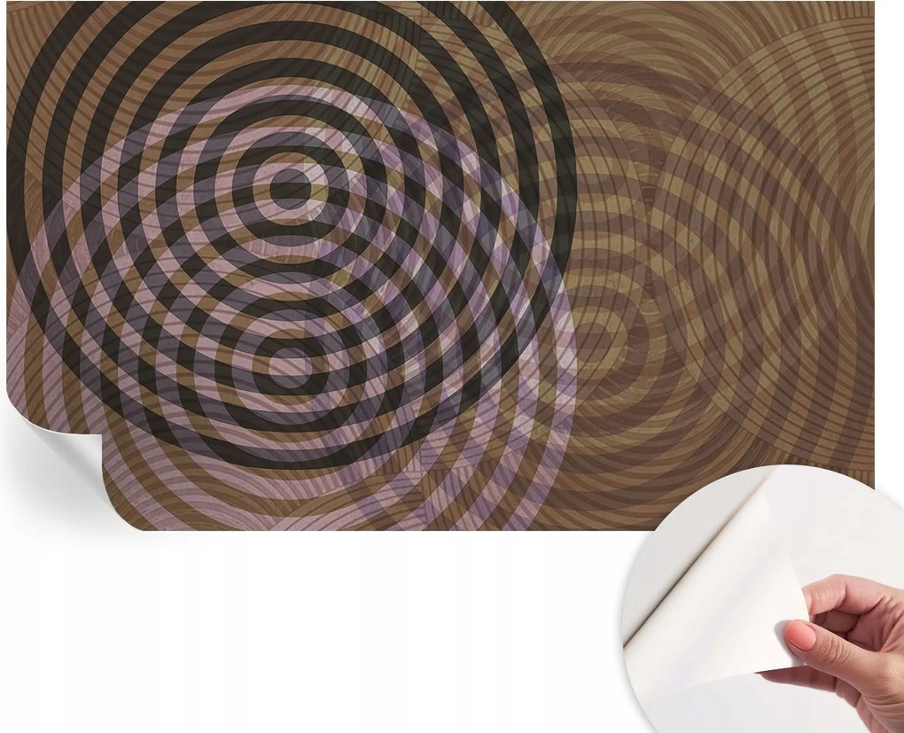 Fotótapéta Öntapadós Design Divatos Hipnotizáló körök 416x254 cm