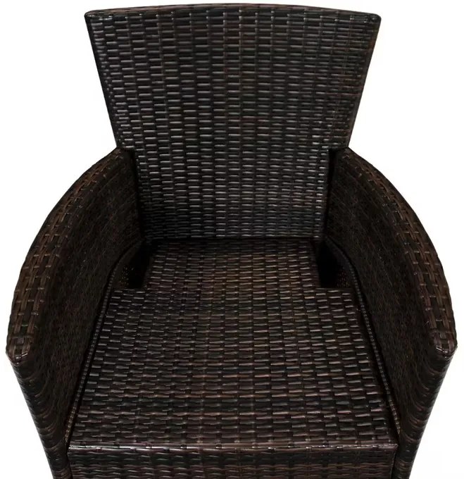 Casaria® Berlin 1+8 polyrattan kerti bútor szett - barna