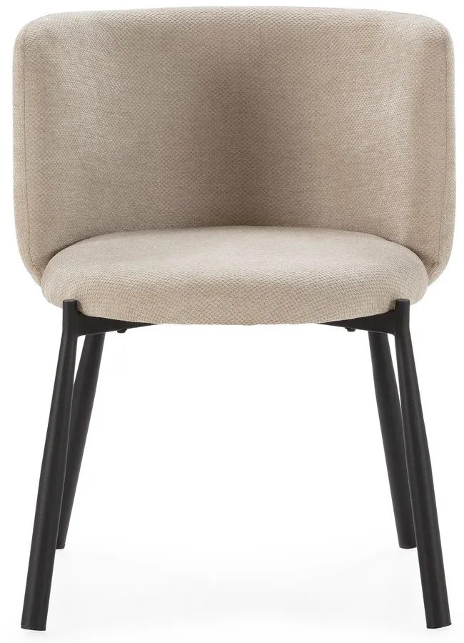 Bézs kárpitozott étkezőfotel szett 2 db-os Ginny – MOME