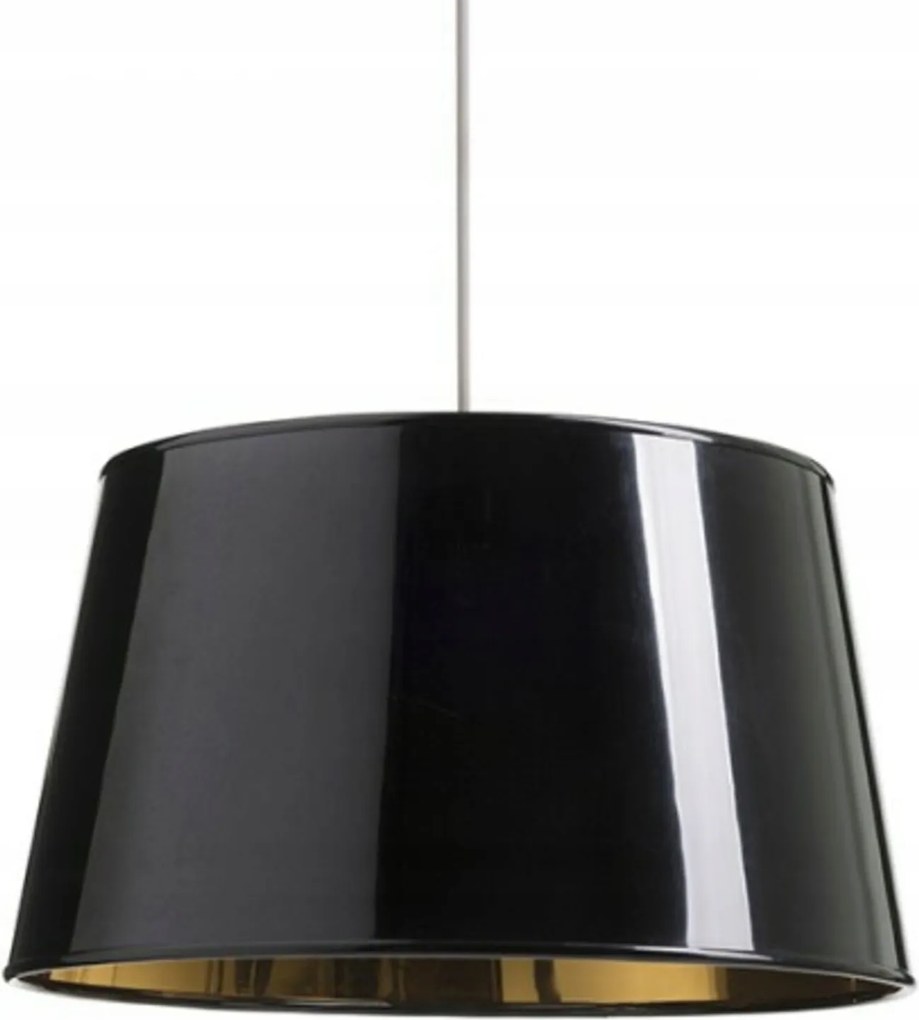 Rendl Ridick lámpaernyő, fényes fekete, aranyfólia, max. 20W, Ø445 mm