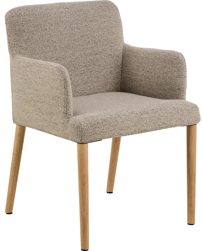 Bézs kárpitozott karfás étkezőfotel Zoe – Actona