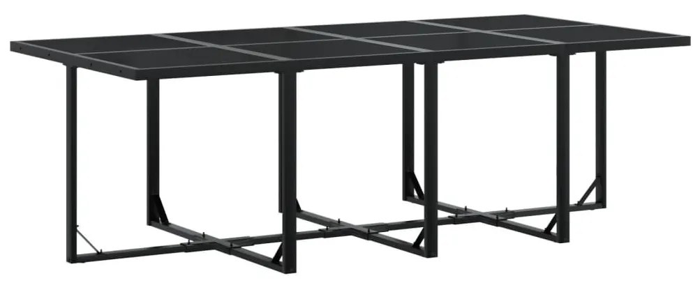 vidaXL 13 részes fekete polyrattan kerti étkezőgarnitúra
