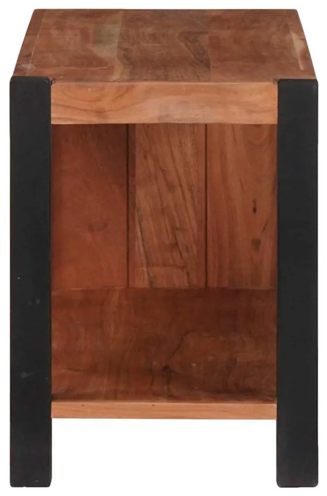 Könyvszekrény Barna, Fekete 80 x 30 x 40 cm Tömör Akácfa