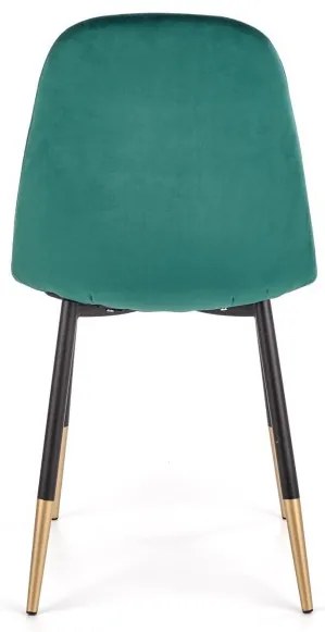 K-379 étkezőszék Sötét zöld bársony szövet