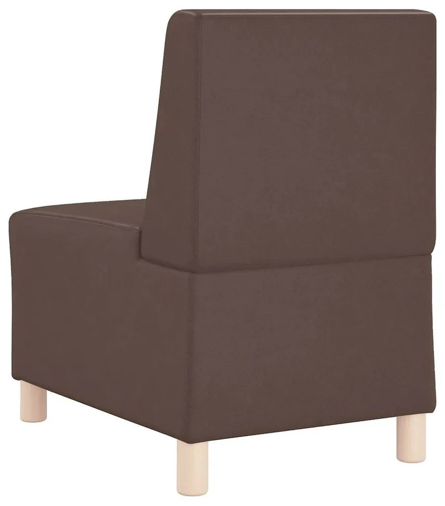 barna műbőr kanapéfotel 55 cm