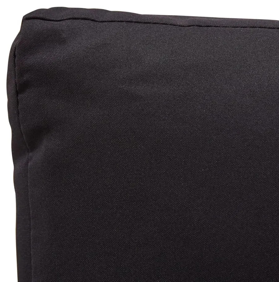 Fekete polyrattan kétszemélyes kerti kanapé párnákkal 124 cm