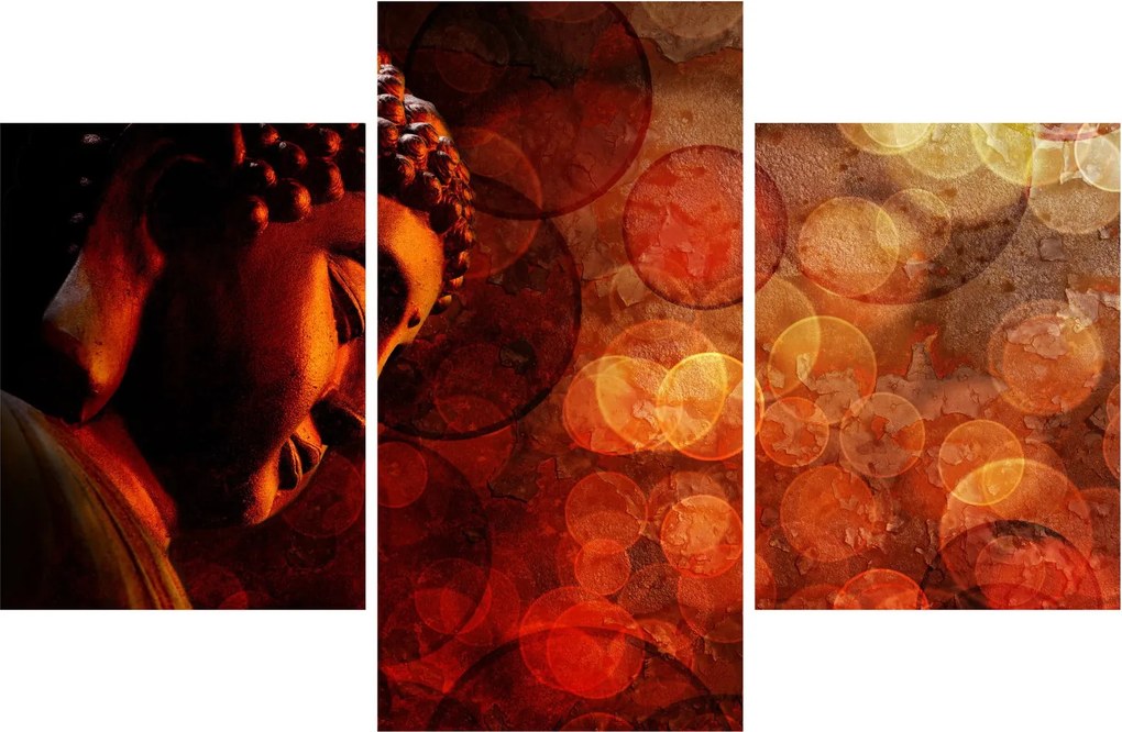 Kép - Buddha piros tónusokkal (90x60 cm)