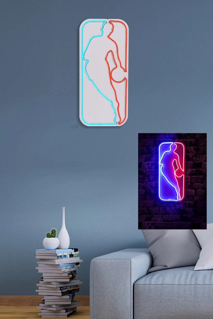 Műanyag LED-es fali dekoráció, The Logo Jerry West - Multicolor