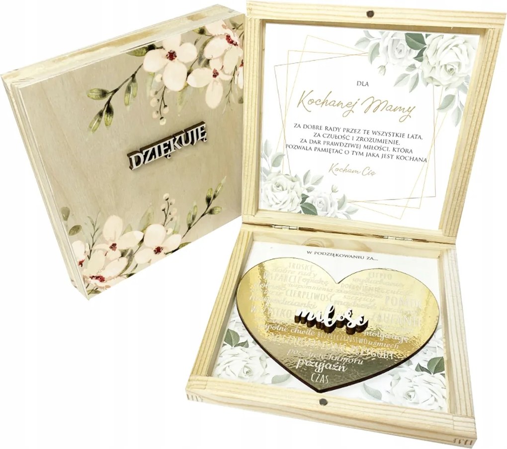 Anyák Napi Doboz Köszönöm Ajándék 14x14cm