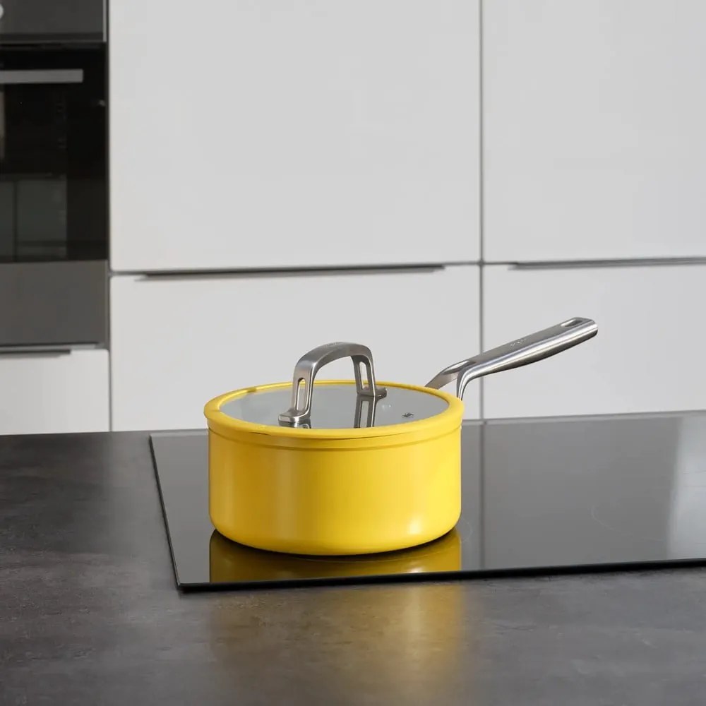 Indukciós tűzhelyhez alkalmas edény fedővel-kerámia felülettel 2,4 l Meda 3.0 – FABINI