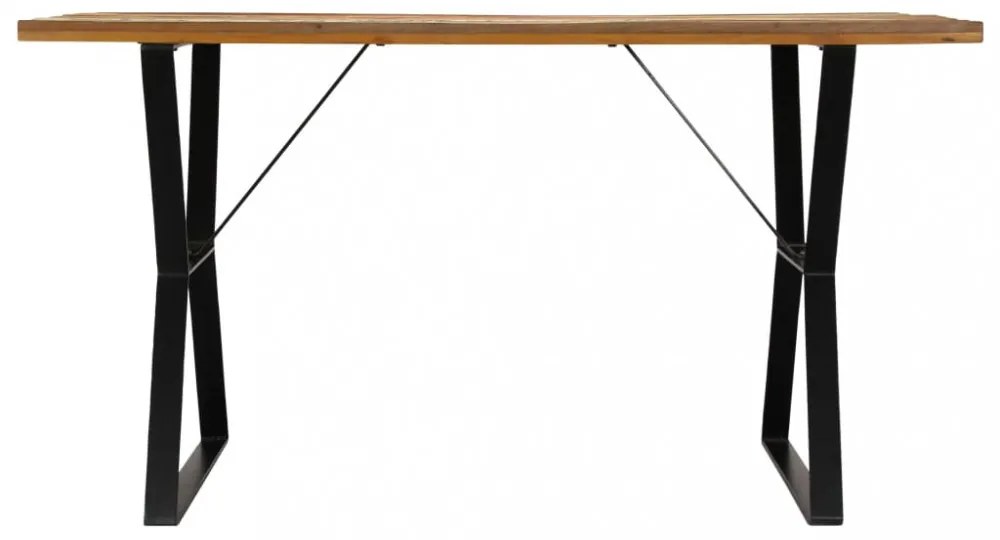 tömör újrahasznosított fa étkezőasztal 140 x 80 x 76 cm
