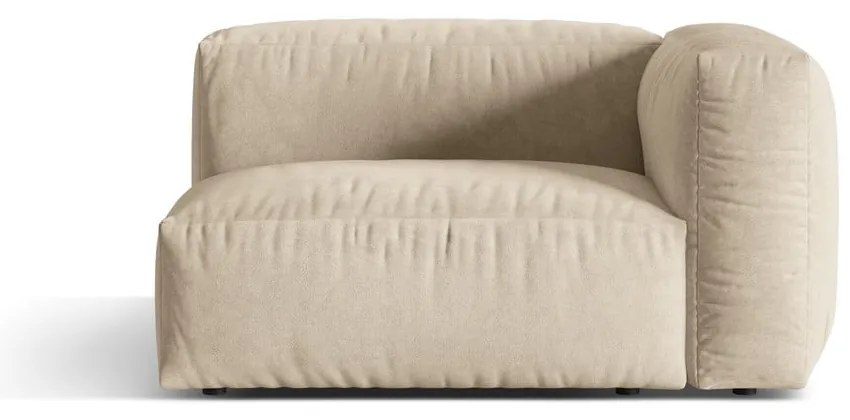 Bézs bársony kanapé modul (jobb oldali) Martina – Micadoni