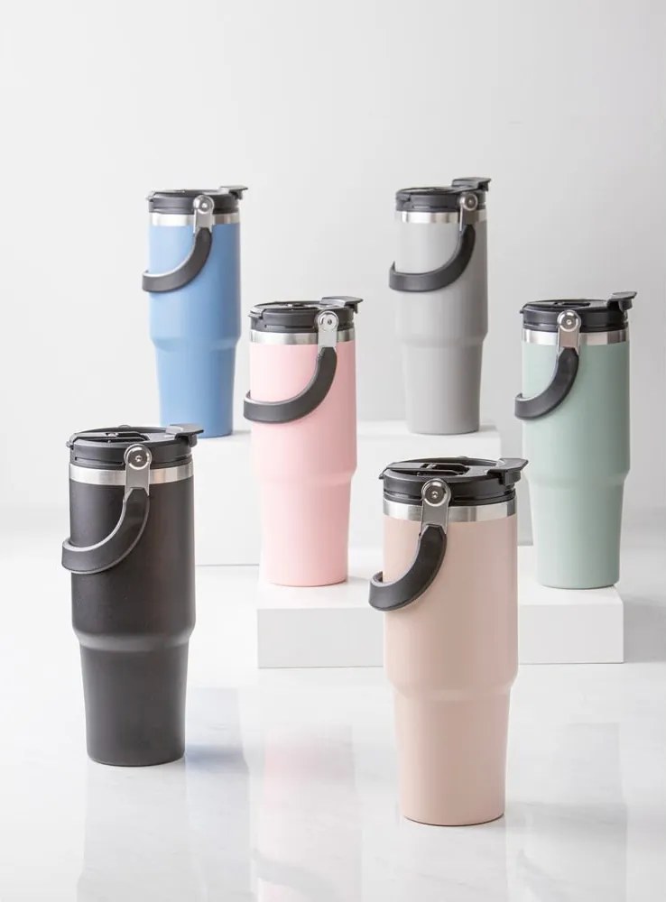 Kék rozsdamentes acél utazó ivópalack 1 l Eco – Ladelle