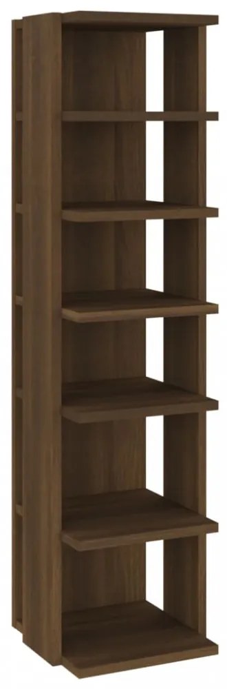 2 db barna tölgy színű szerelt fa cipőtartó 27,5 x 27 x 102 cm