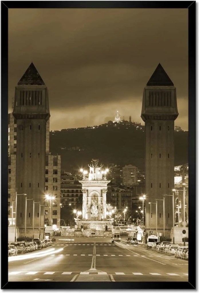 Poszterek keretben 40x60 Barcelona Panoráma