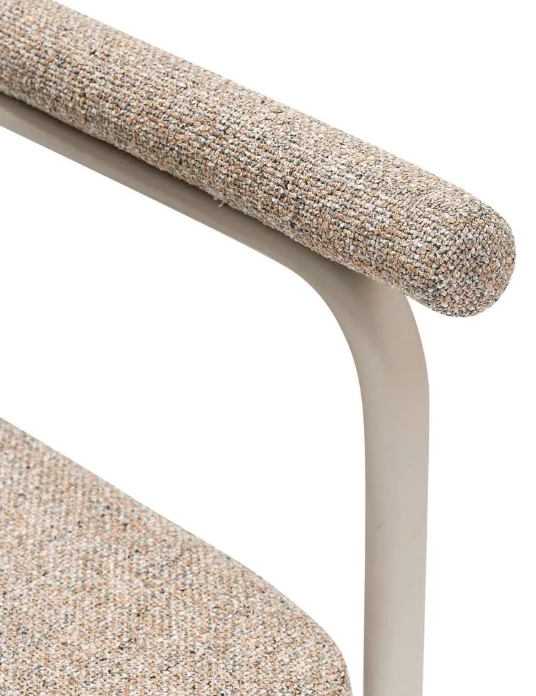 Bézs kárpitozott karfás étkezőfotel szett 2 db-os Ecto – Hübsch