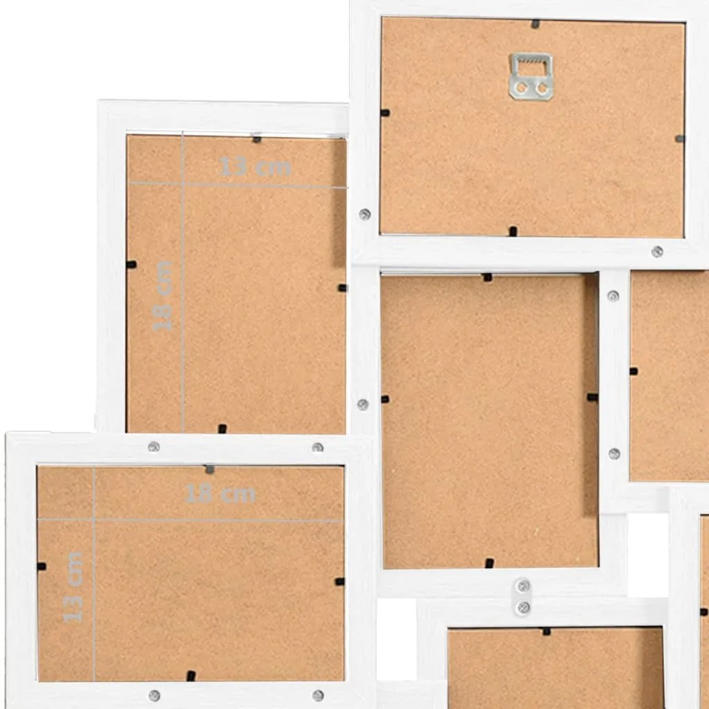 fehér MDF fényképkeretszett 10 db 13 x 18 cm-es képhez