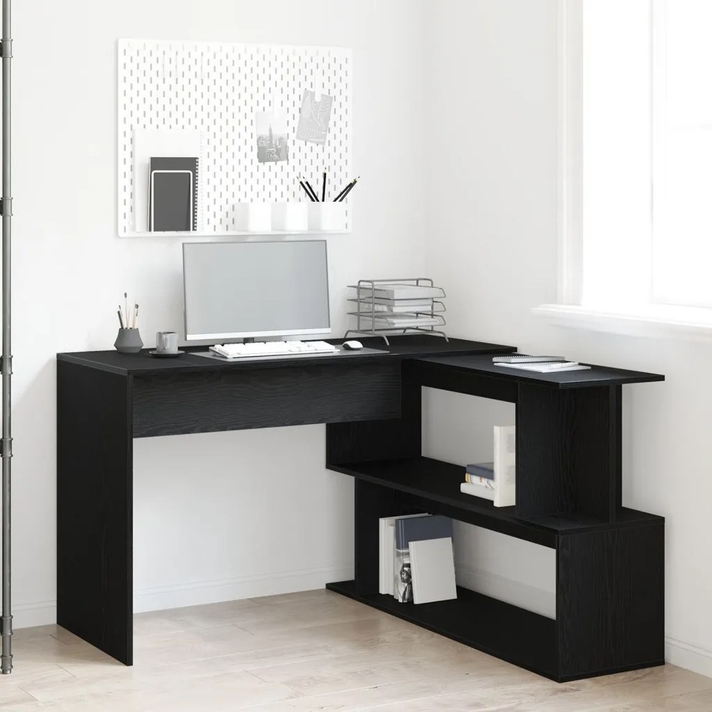 vidaXL Asztal Fekete Tölgy 200x50x76 cm Mérnöki Fa