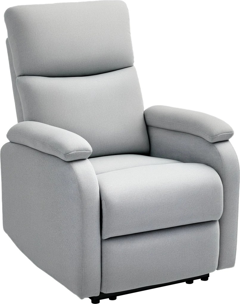 HOMCOM Fotel, TV Fotel Relaxáló Funkcióval, Beszőtt TV Fotel Vászon Hatású Kárpittal, Relaxáló Fotel Zseb Rugós Maggal, 150 kg-ig Terhelhető Pihenő Sz