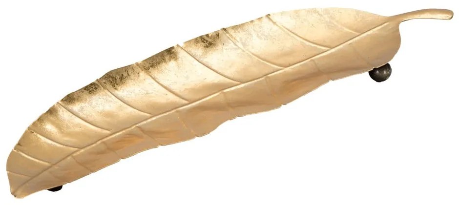 Fém dekoratív tál 11x38 cm Foglia – Mauro Ferretti