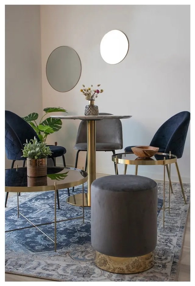 Világosszürke bársony étkezőszék szett 2 db-os Geneve – House Nordic