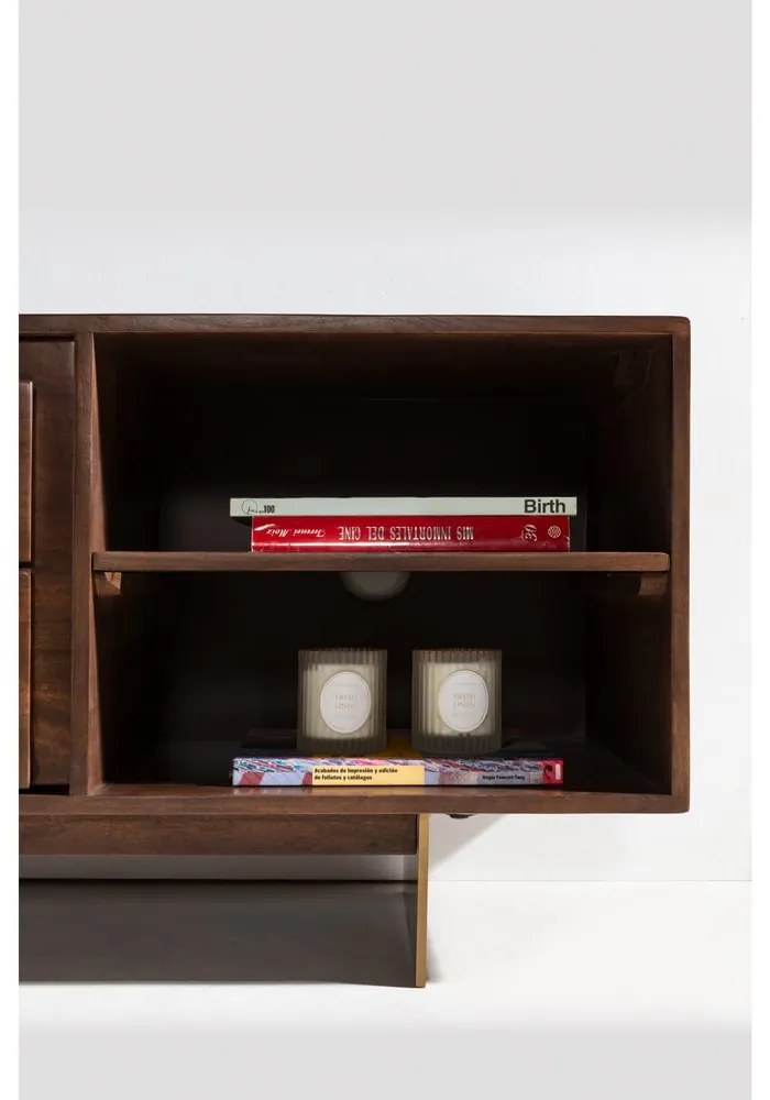 Barna mangófa TV-állvány 145x55x40 cm Trisha – MOME