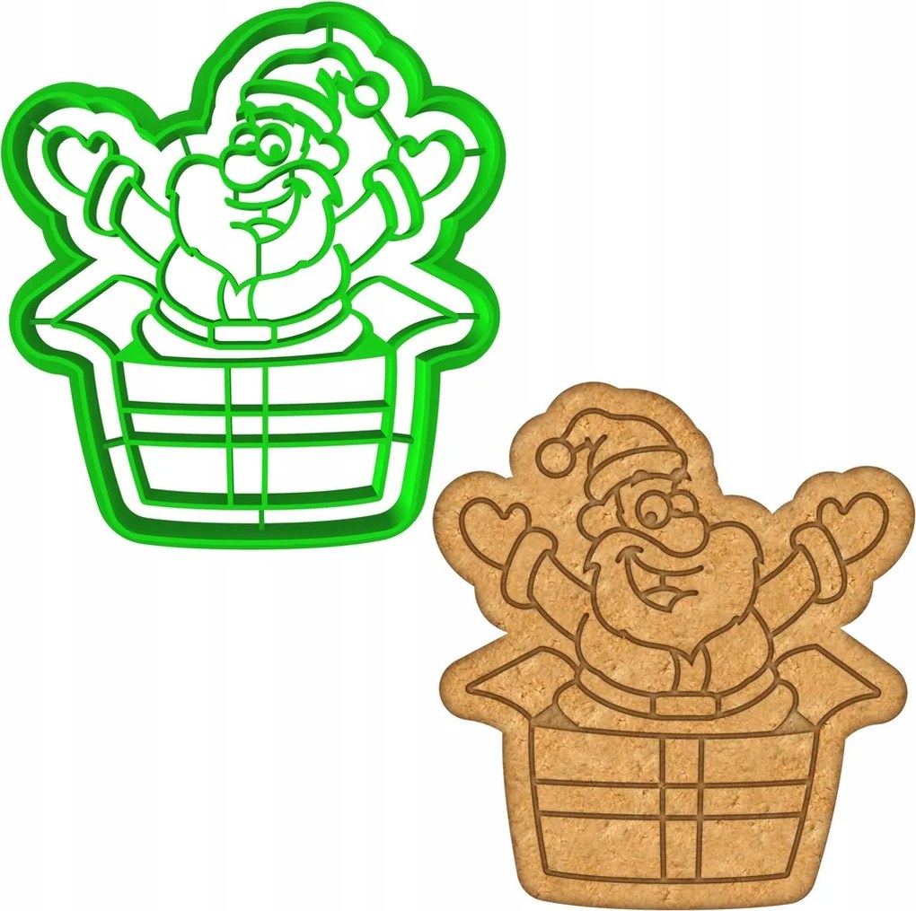 Karácsonyi Forma Mézeskalács lyukasztó Karácsony Mikulás 8cm