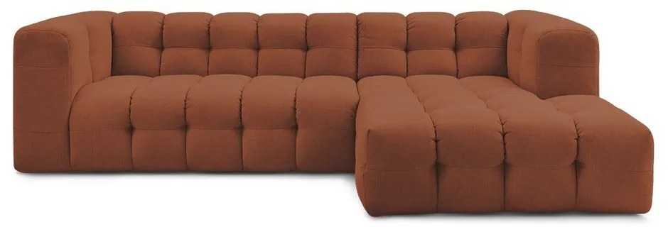 Téglavörös sarokkanapé (jobb oldali) Cloud – Bobochic Paris