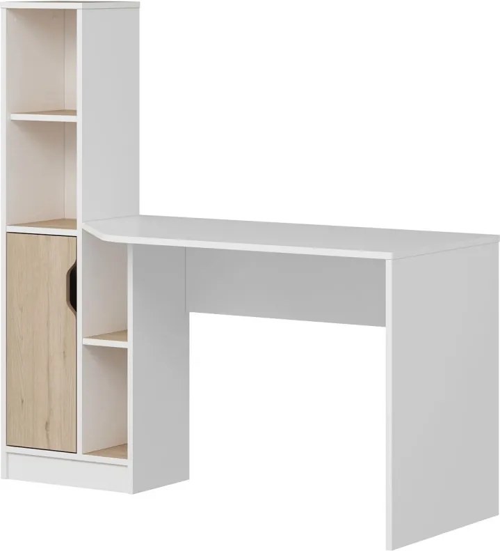 Viora íróasztal, fehér-dió, 150 cm