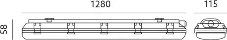 Ipari fénycsöves lámpa 2xG13/18W/230V IP65