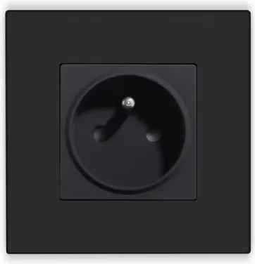 Elektromos Aljzat 16A Műanyag Keret 86mm Fekete Kontakt Aljzat