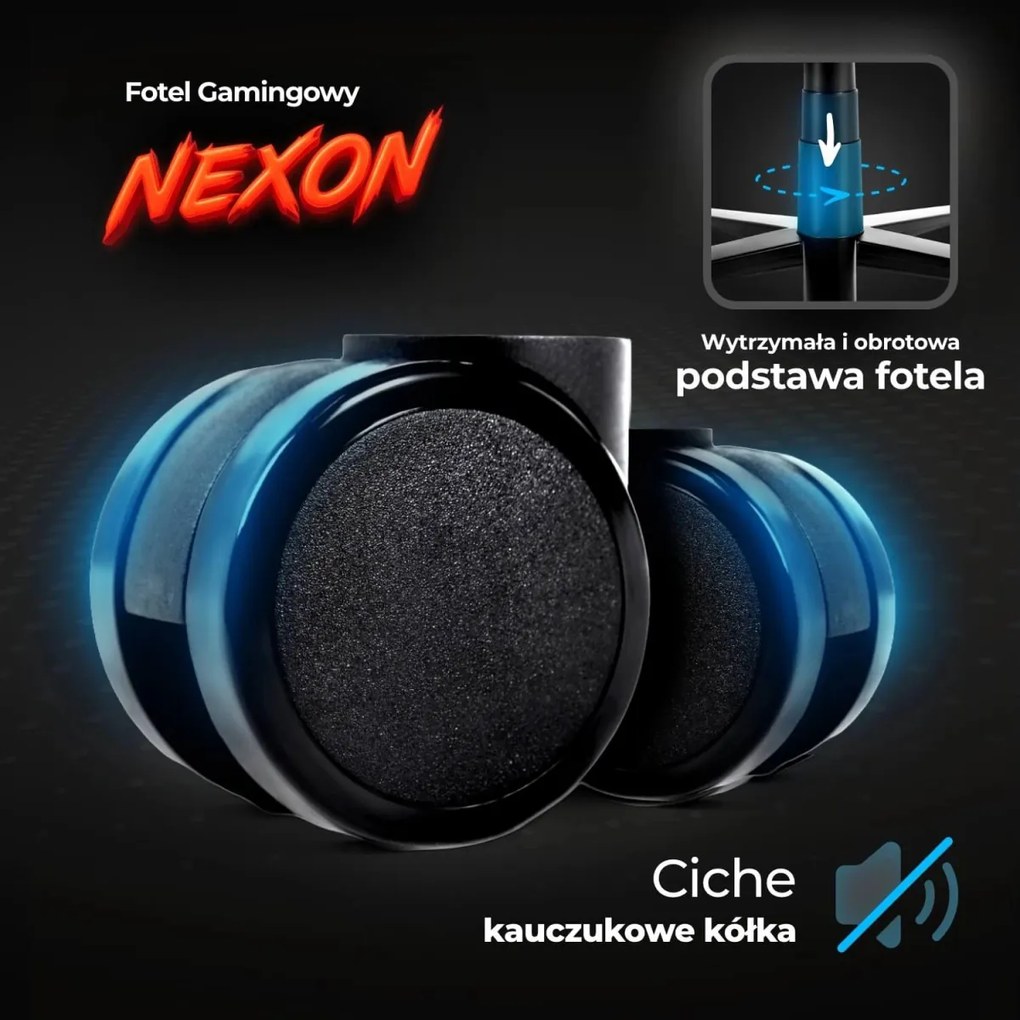 Gaming forgószék fekete/sárga színben. NEXON