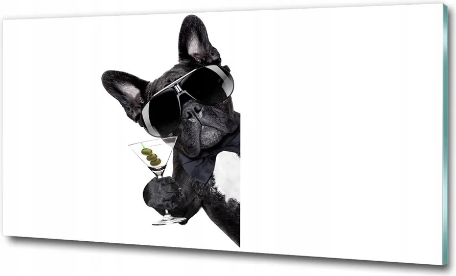 Fotó-kép edzett üveg Kutya martini 125x50